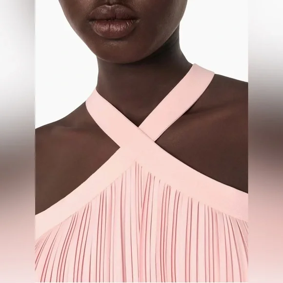 MAJE PLEATED MIDI DRESS - Picture 8 of 9